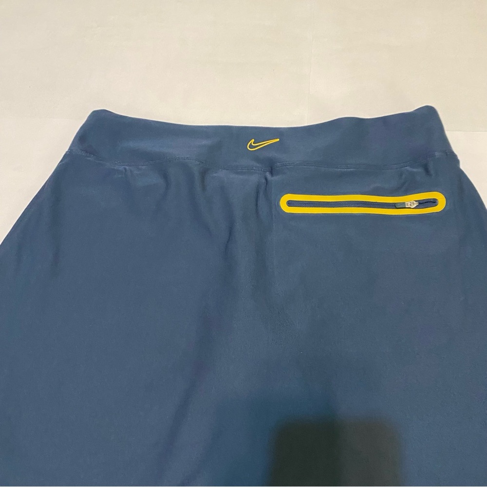 Nike A-Line Skort in Blue with Yellow Zippers - Picture 8 of 9